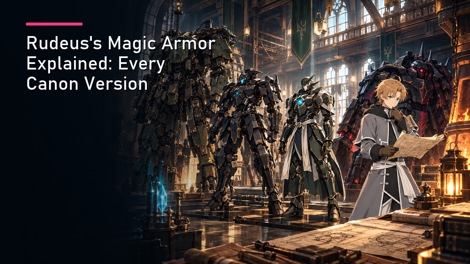 Featured image for Rudeus's Magic Armor Explained: Every Canon Version