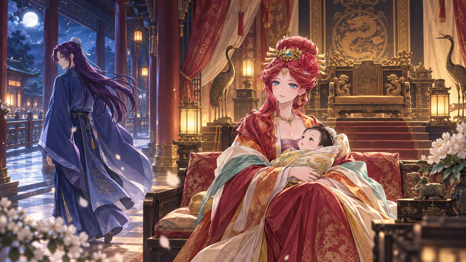 Gyokuyou's infant heir changes the imperial succession while Jinshi steps away from the throne.