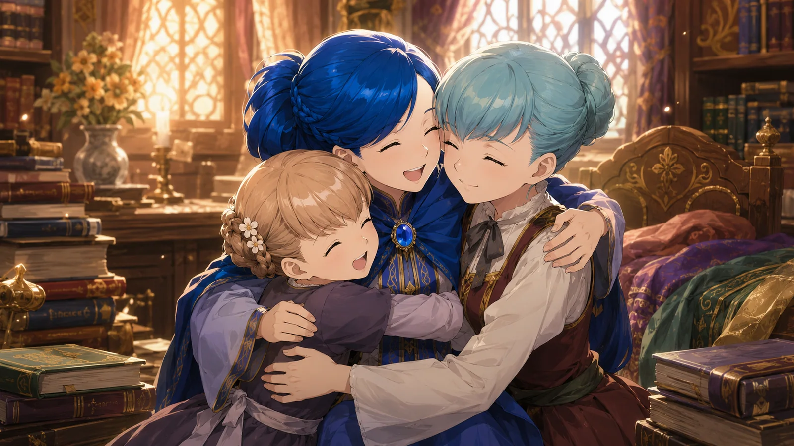 Rozemyne's private emotional reunion with her family