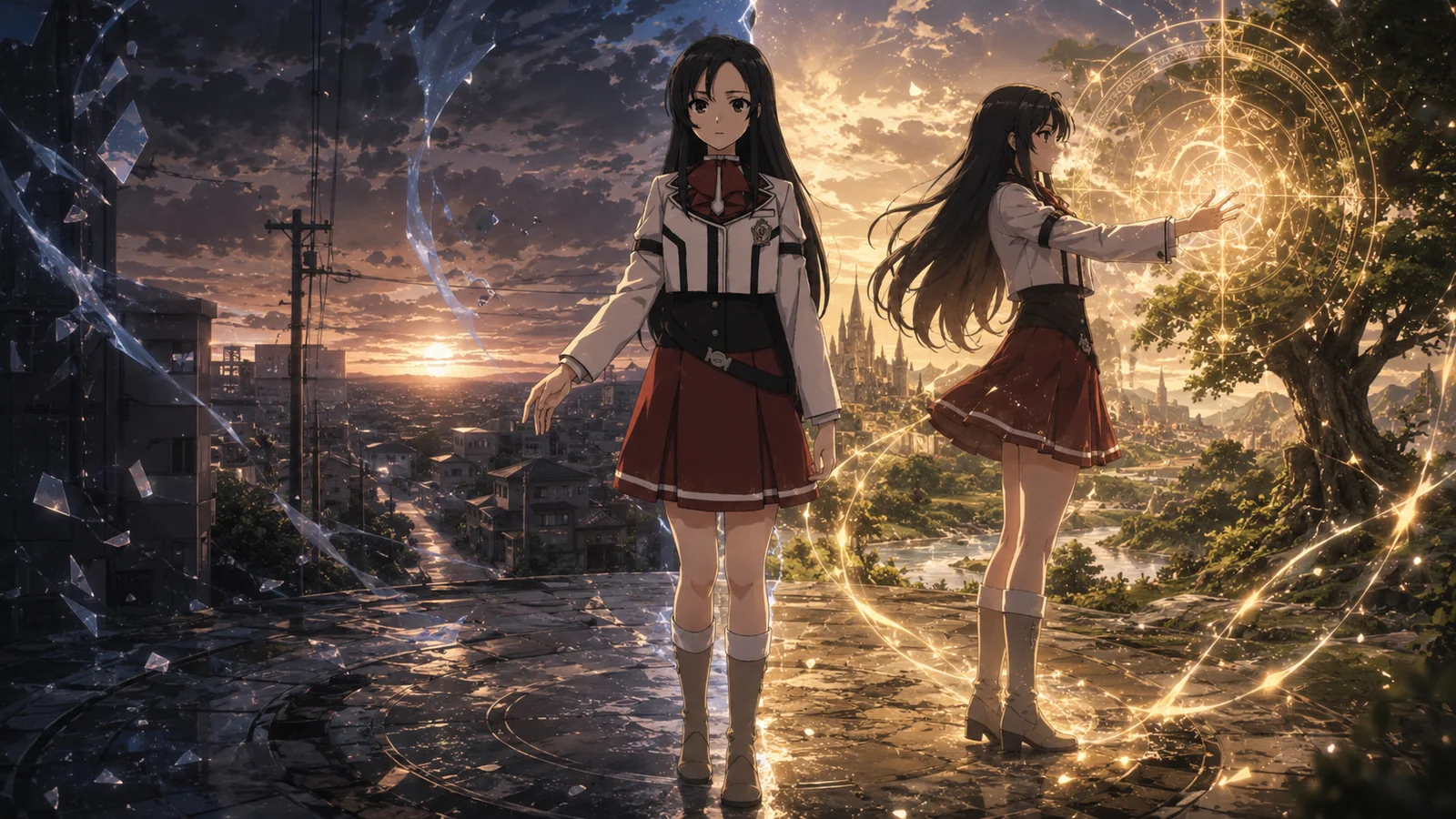 Nanahoshi and Rudeus showing transportation versus reincarnation