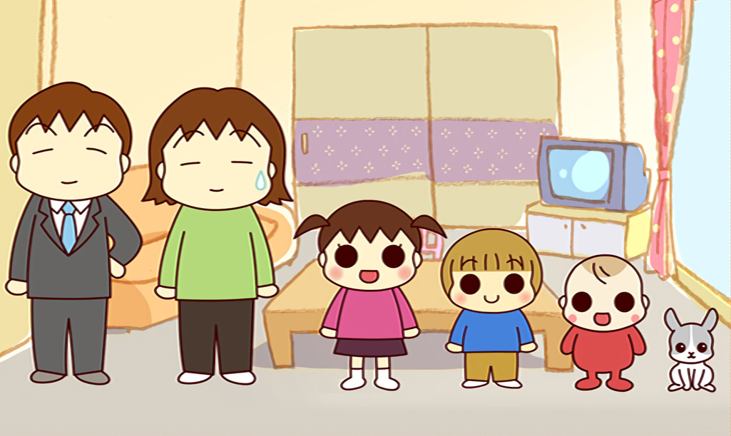 Uchi no 3 Shimai official artwork