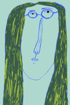 A WOMAN IN A FASHION BUILDING cover art