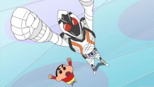 Kamen Rider Fourze × Crayon Shin-chan cover art