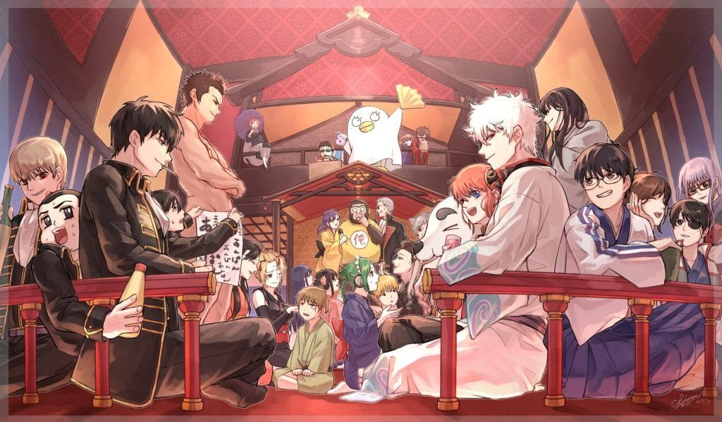 Gintama Gintoku and party wallpaper