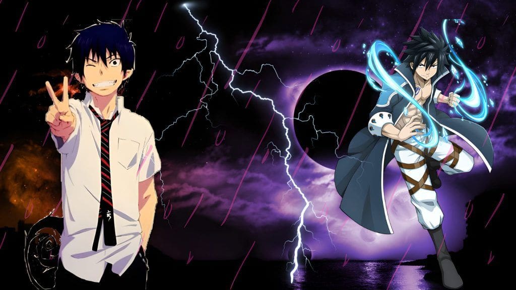 Rin Okumura (Blue Exorcist) – Gray Fullbuster (Fairy Tail) Anime characters